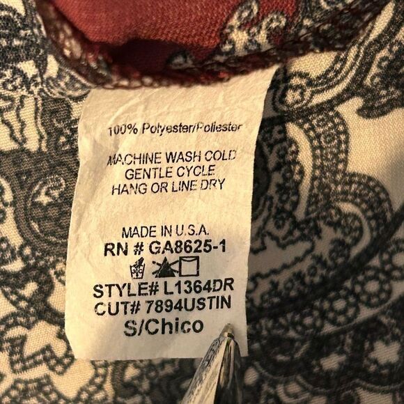 Allison Joy Evereve Jacquard Midi Shift Dress Zip Closure Burgundy Size Small - Picture 10 of 10